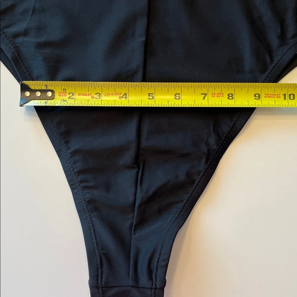 Cupshe Tummy Control Mesh Sheer V Neck Adjustable‎ Wide Straps Cheeky One Piece